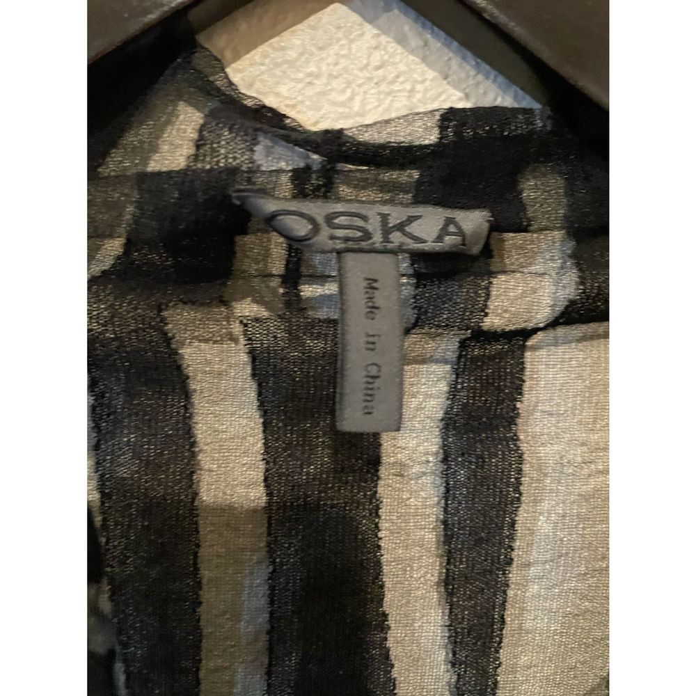 Oska black sheer button up top - Picture 3 of 6
